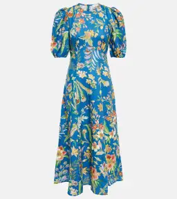 Alemais June Midi Dress Blue Floral Size 16 for rent on The Volte - image 3