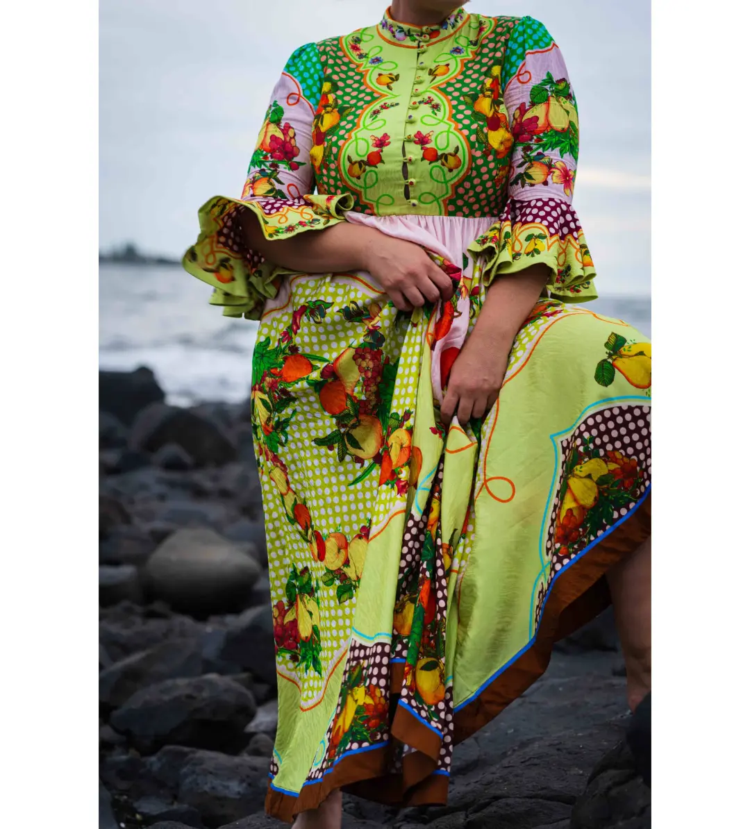 Alemais Lemonis Jacquard Midi Dress Multi Print Size 16 for rent on The Volte - main image