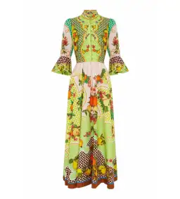 Alemais Lemonis Jacquard Midi Dress Multi Print Size 16 for rent on The Volte - image 5