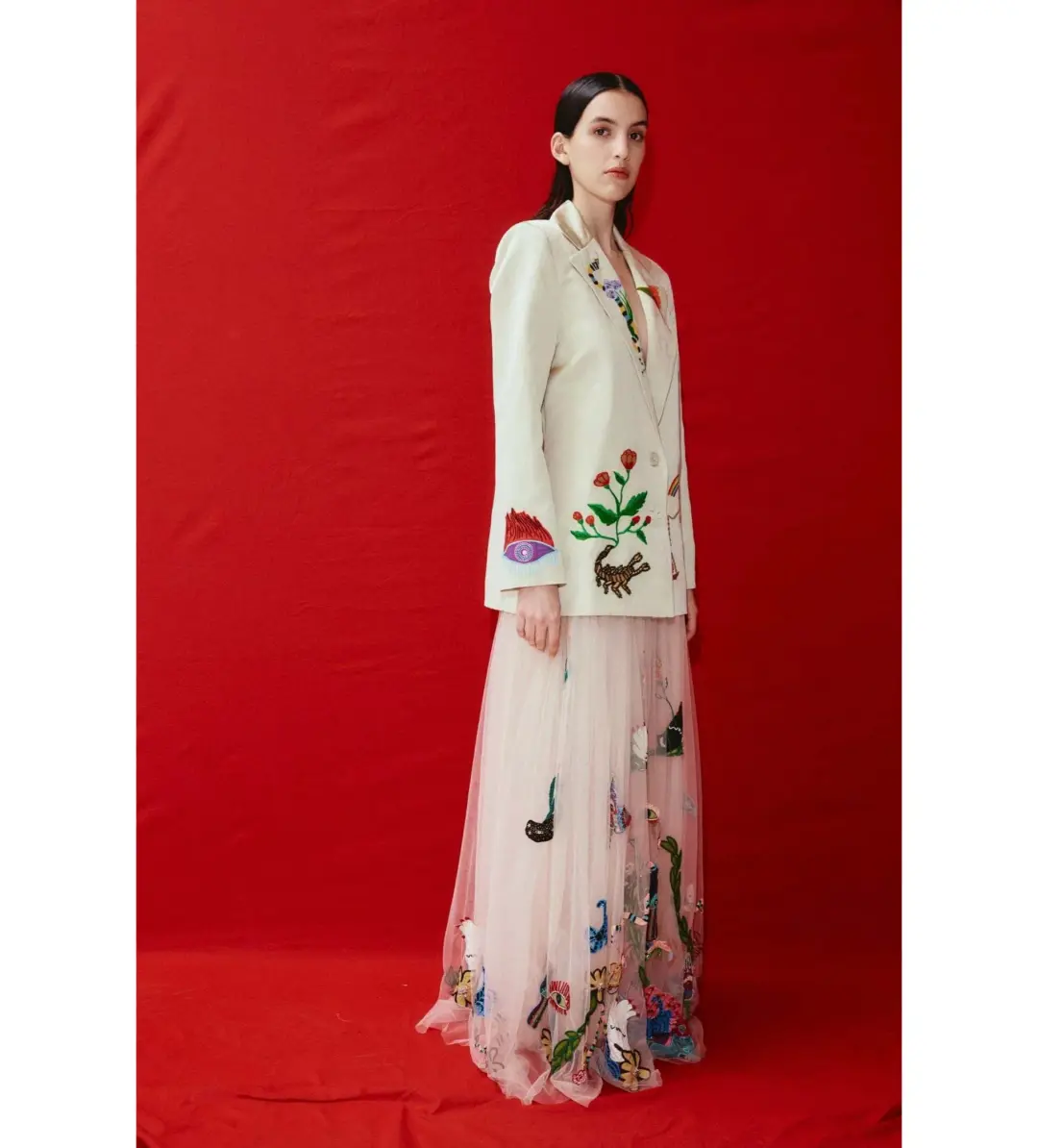 Alemais Zelda Embroidered Blazer Print Size 16 for rent on The Volte - main image