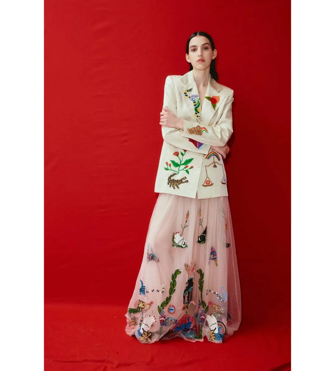 Alemais Zelda Embroidered Blazer Print Size 16 for rent on The Volte - main image