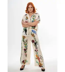 Alemais Meagan Silk Shirt and Pant Set Print Size 16