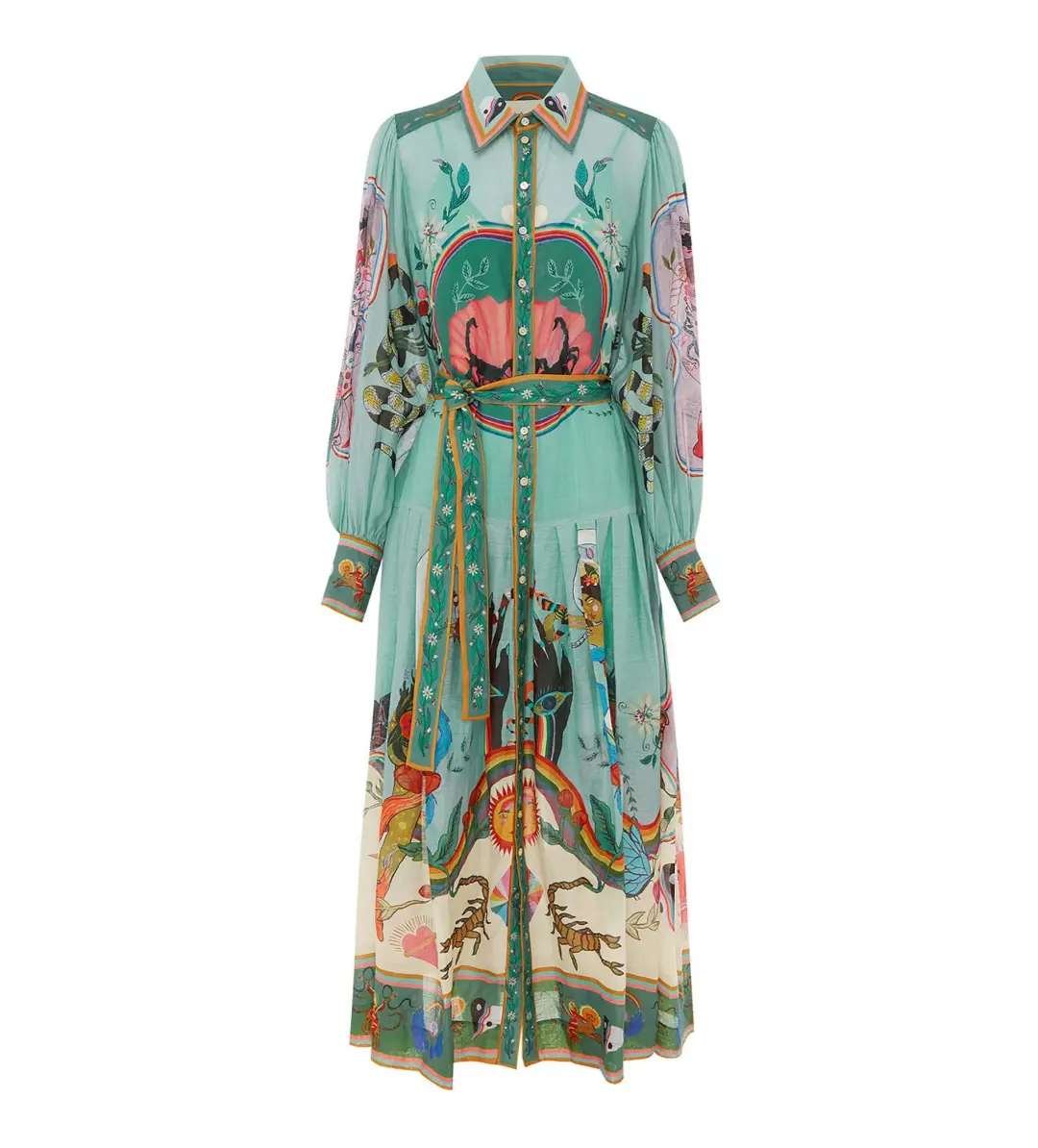 Alemais Evergreen Shirtdress Print Size 16 for rent on The Volte - main image