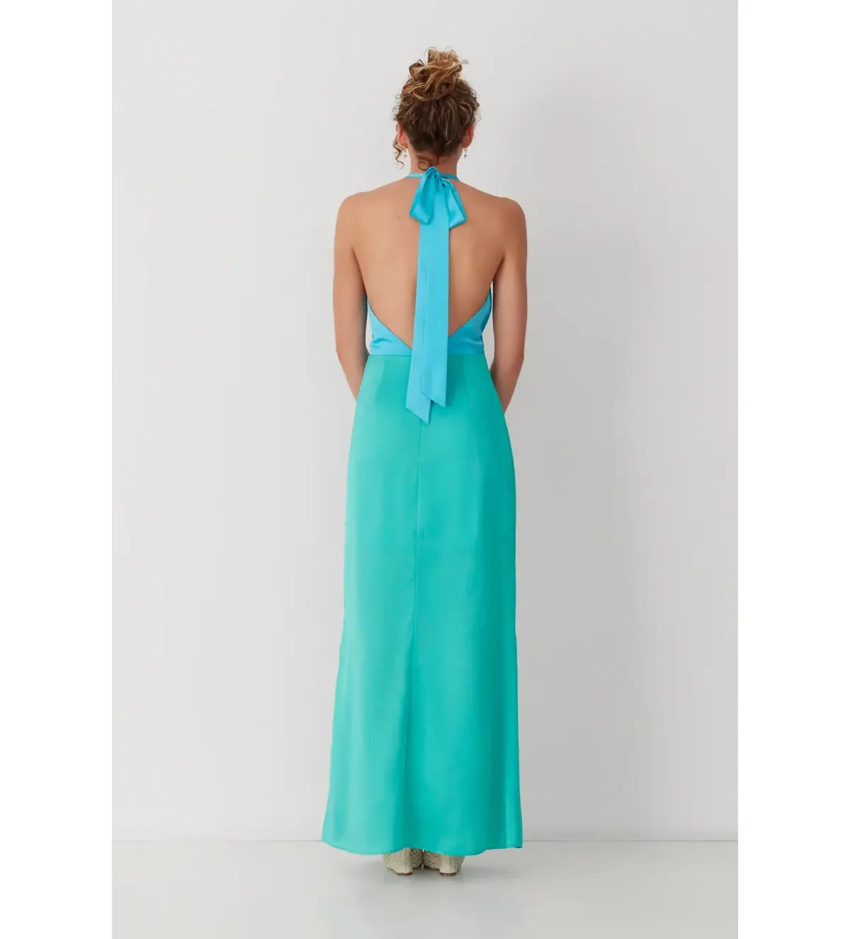 Wolf Gang Oahu Slip Dress Aquamarine Size 10 - Image 3