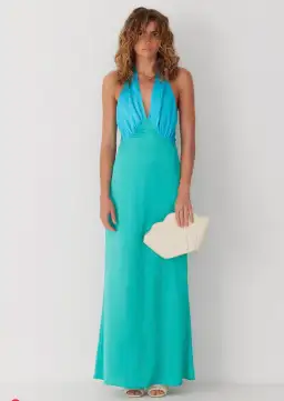 Wolf Gang Oahu Slip Dress Aquamarine Size 10 for rent on The Volte - image 1
