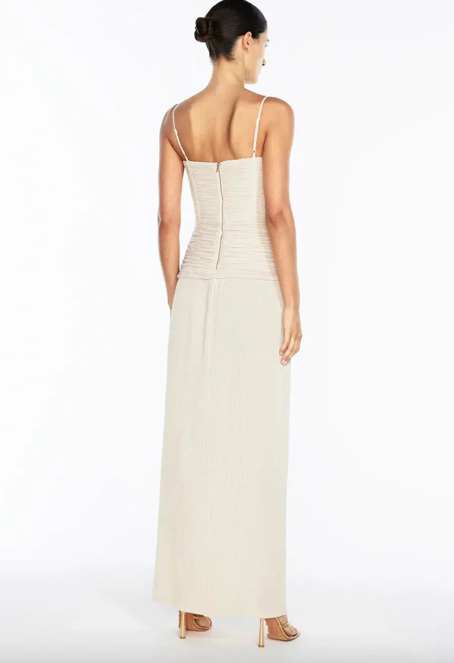 Manning Cartell Double Time Pleat Dress In Nougat Size 12 - Image 3