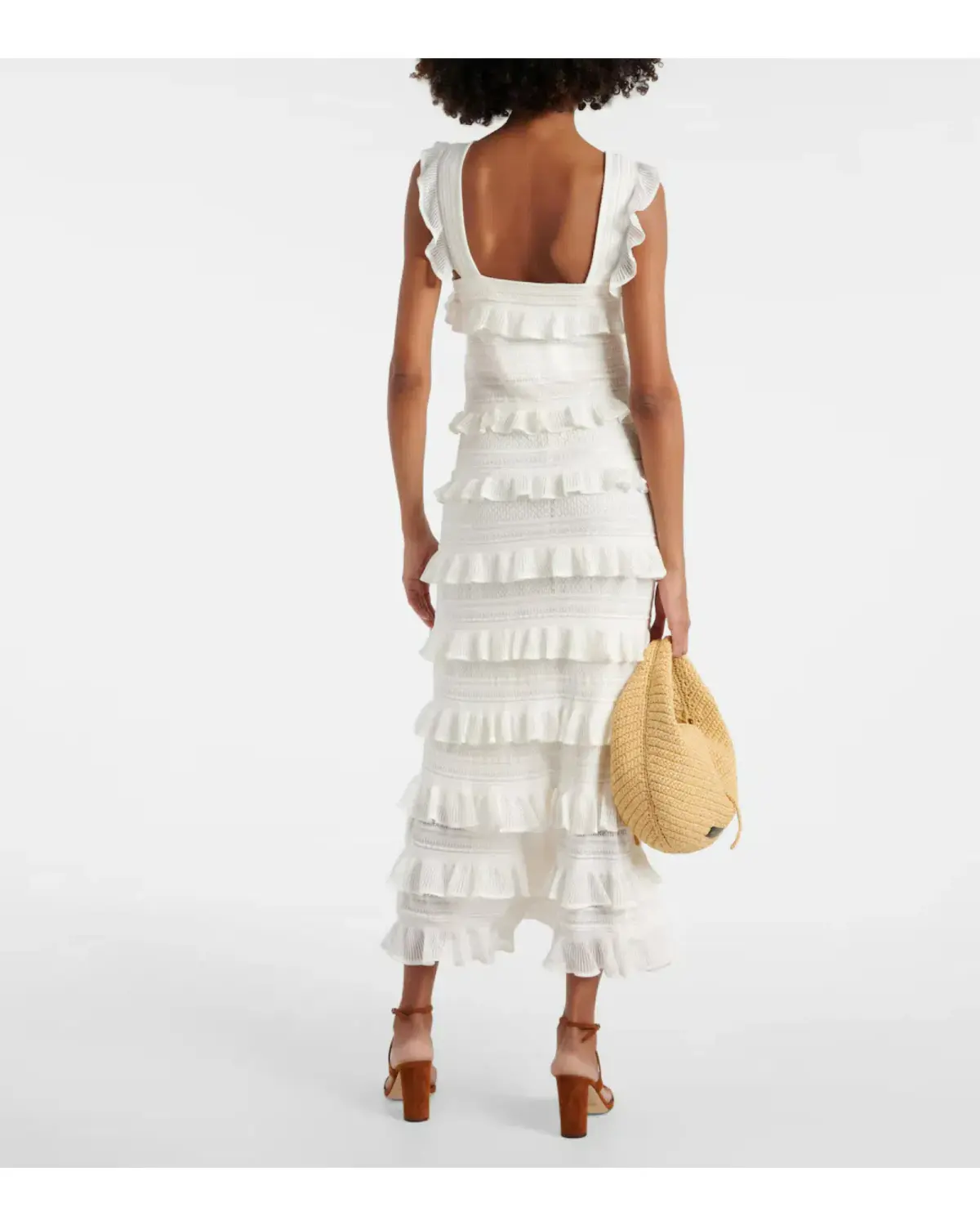 Zimmermann Natura Ruffle Dress in Parchment Size 1 / AU 10 - Image 2