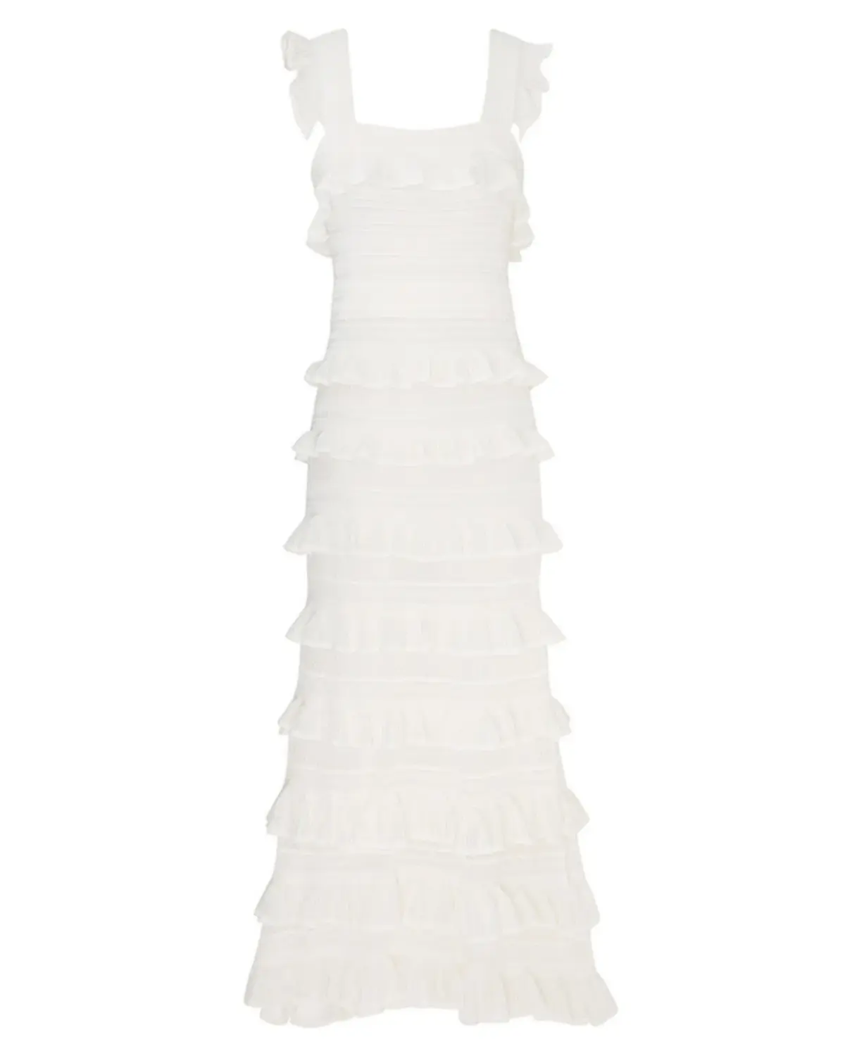 Zimmermann Natura Ruffle Dress in Parchment Size 1 / AU 10 - Image 4