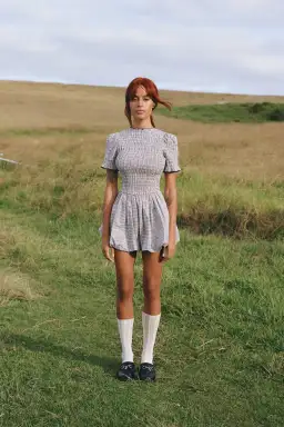 Apres Studio Gingham Bubble Mini Dress Print Size S / AU 8 for rent on The Volte - image 1