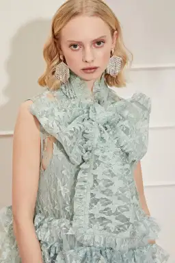 Sister Jane Dream Like A Butterfly Ruffle Maxi Dress Green Size S / Au 8 for rent on The Volte - image 2