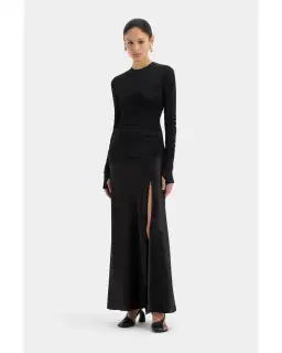 Sir Alessia Draped Gown Black Size 1 / AU 8 for rent on The Volte - image 1