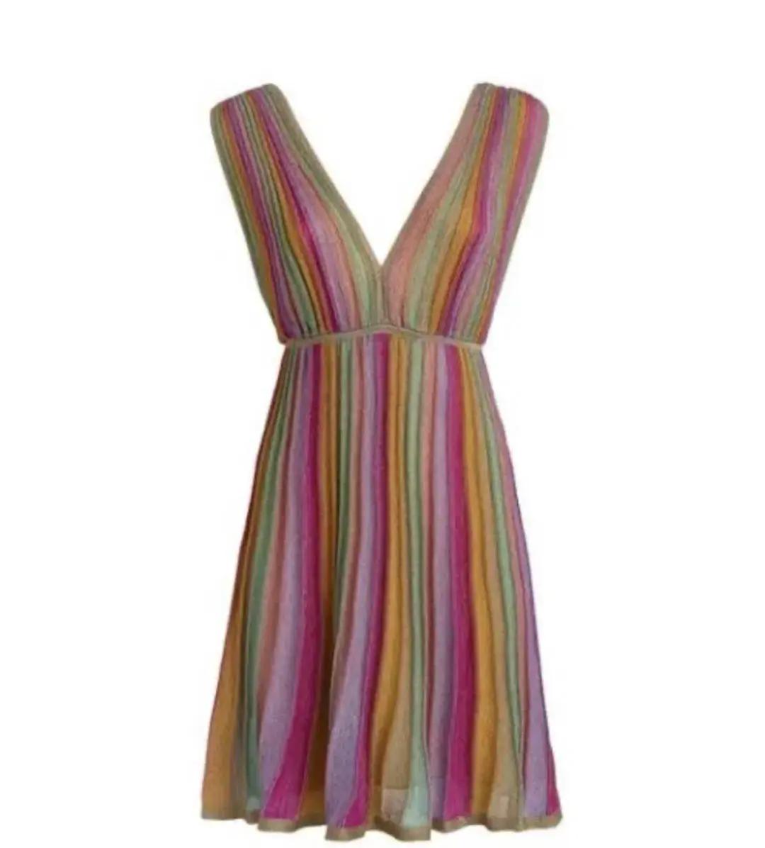 Missoni Rainbow Crochet Metallic Knit Size AU 10 for rent on The Volte - main image