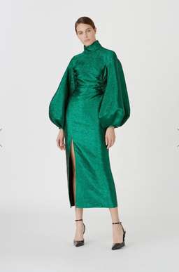 Camilla & Marc ‘Gesa’ Metallic Dress Emerald Green Size 10