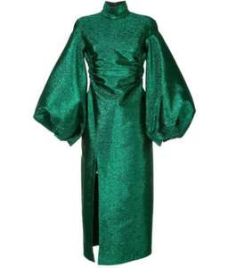 Camilla & Marc ‘Gesa’ Metallic Dress Emerald Green Size 10