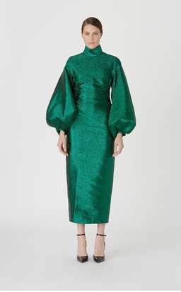 Camilla & Marc ‘Gesa’ Metallic Dress Emerald Green Size 10