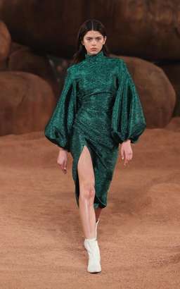 Camilla & Marc ‘Gesa’ Metallic Dress Emerald Green Size 10