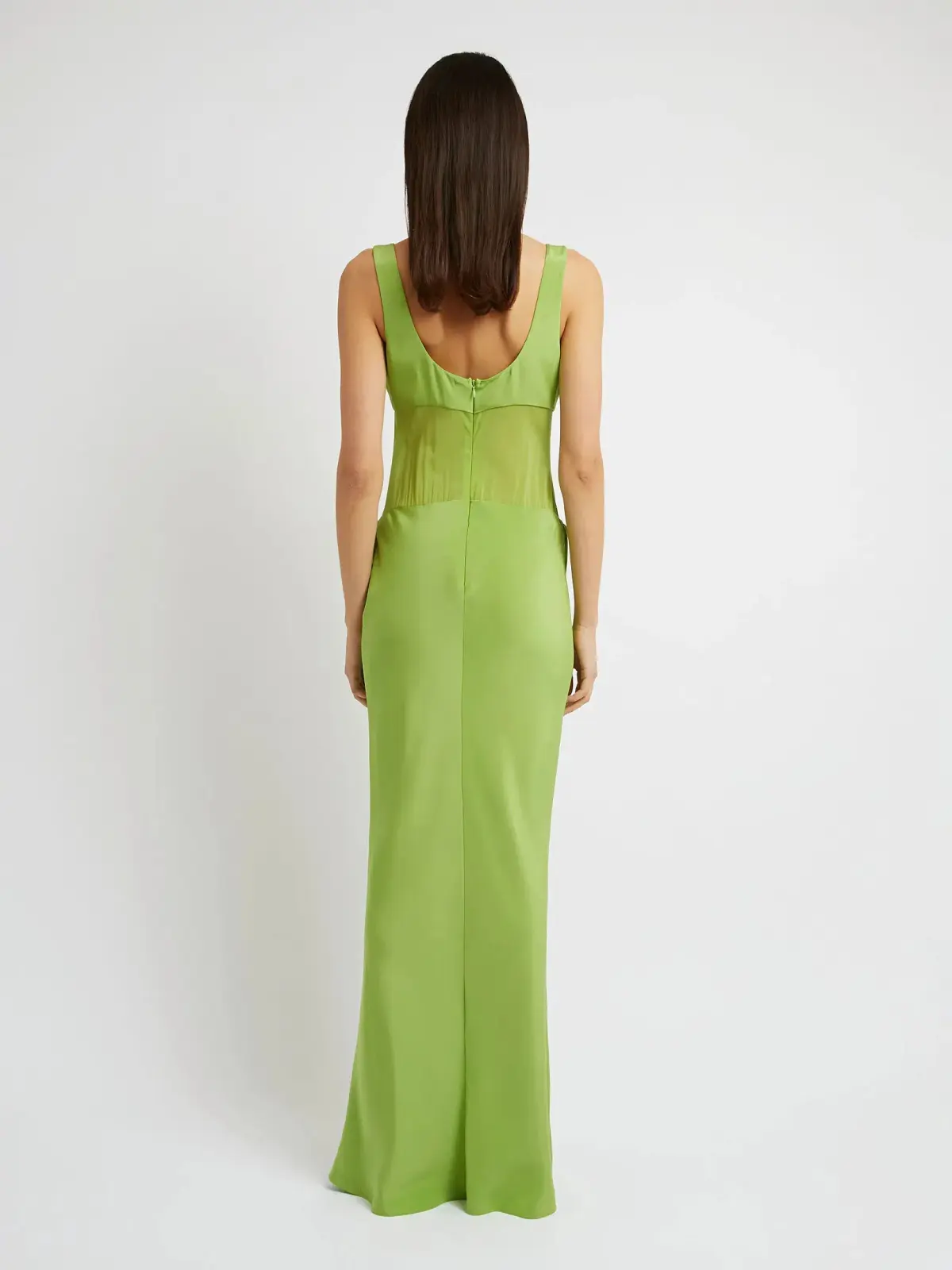 Christopher Esber Sheer Silk Gown in Green Size S / AU 8 - Image 2