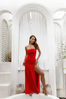 MODE MILA Remi Dress Ruby Red Size S/Au 8 for rent on The Volte - image 1