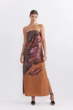 Pasduchas Moon Flower Column Midi in Fudge Size 12 for rent on The Volte - image 1