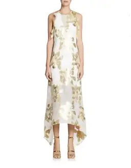 Manning Cartell Alchemy Dress Gold Floral Print Size 6