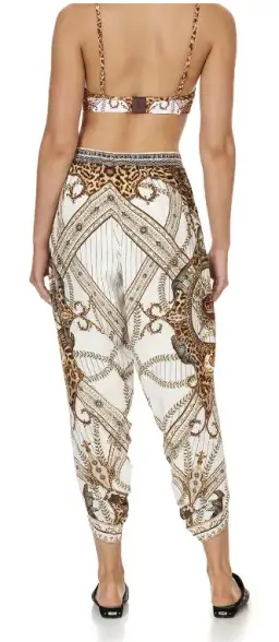 Camilla Pants, Bralette & Scarf - Mind Your Manor Print Size 8/XS for rent on The Volte - image 4