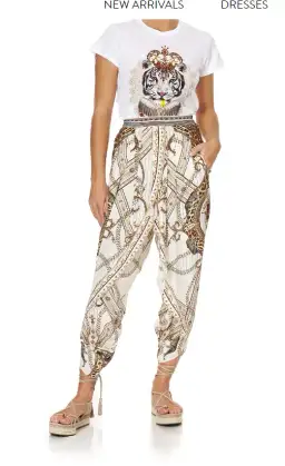 Camilla Pants, Bralette & Scarf - Mind Your Manor Print Size 8/XS for rent on The Volte - image 1