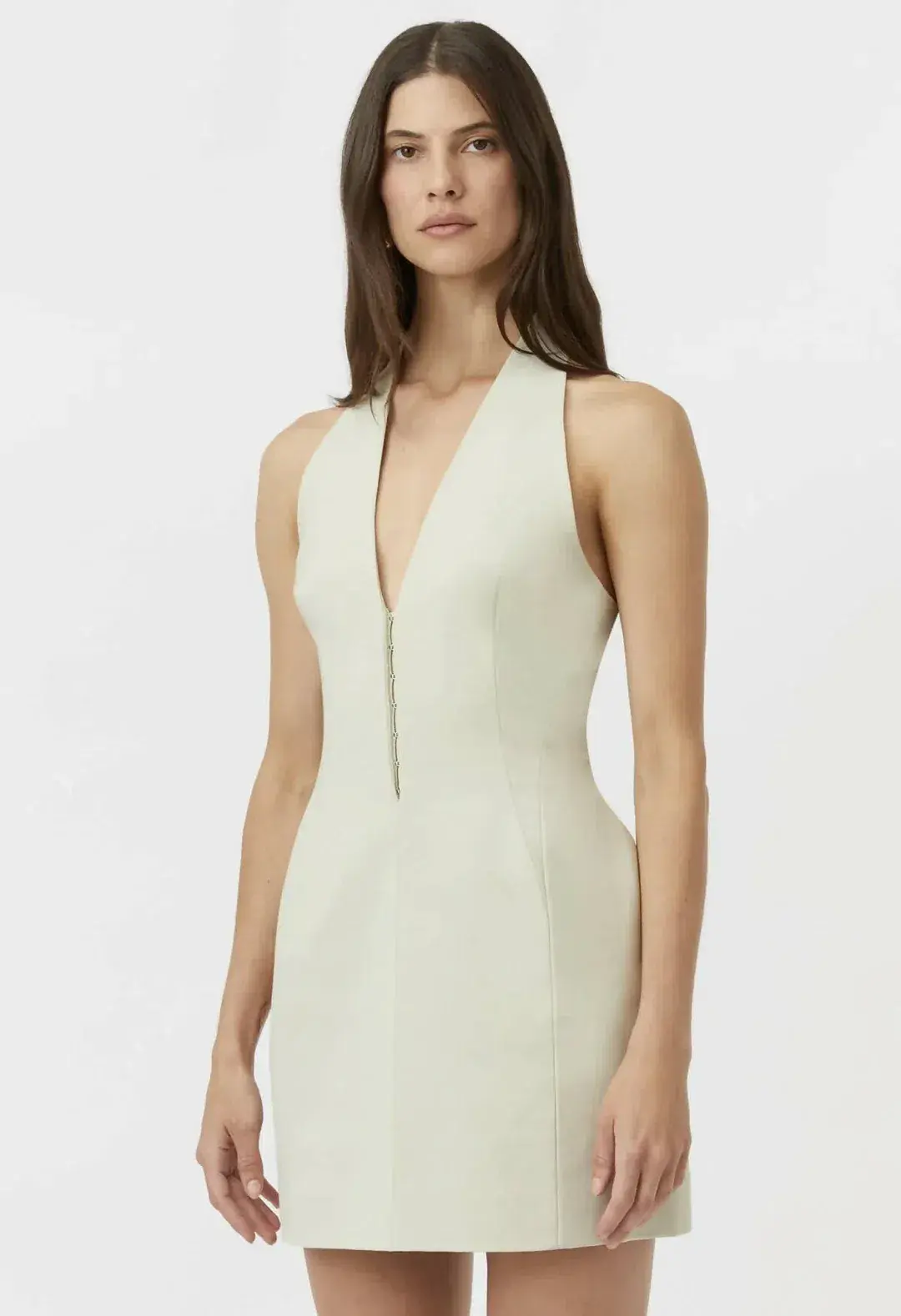 Camilla and Marc Petra Mini Dress Pistachio Size 6 for rent on The Volte - main image