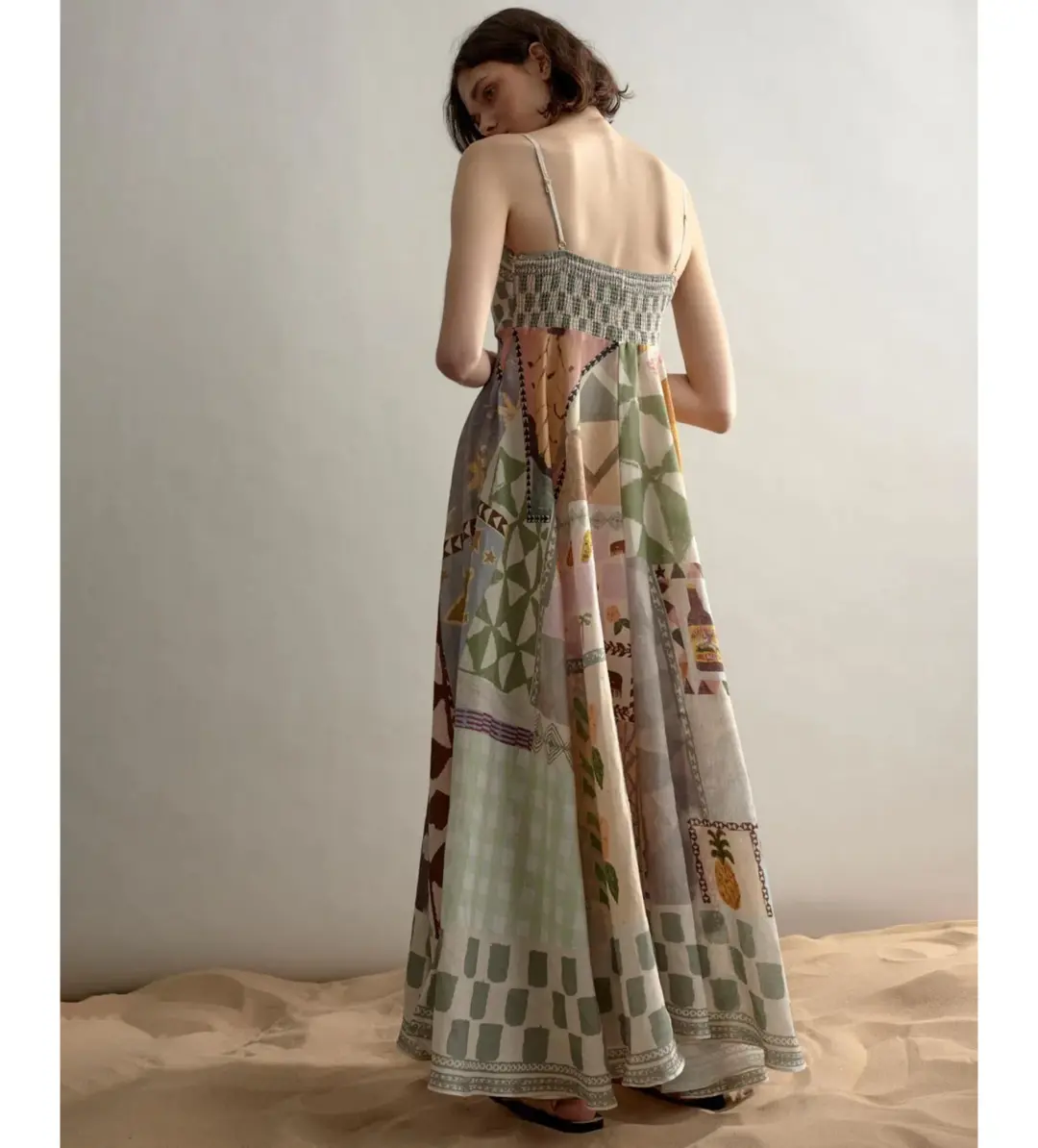 Alemais Emma Gale Maxi Sundress Multi Print Size AU 12 for rent on The Volte - main image