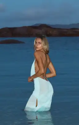 Natalie Rolt Anastasia Mini Dress in Baby Blue Size 1 / AU 8 for rent on The Volte - image 9