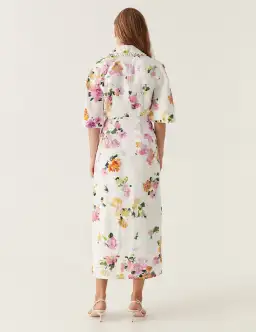 Aje Tabitha Wrap Front Midi Dress Scattered Floral Size 12 for rent on The Volte - image 3