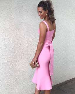 Scanlan Theodore Crepe Knit Bralette Dress Pink Size 10 for rent on The Volte - image 3