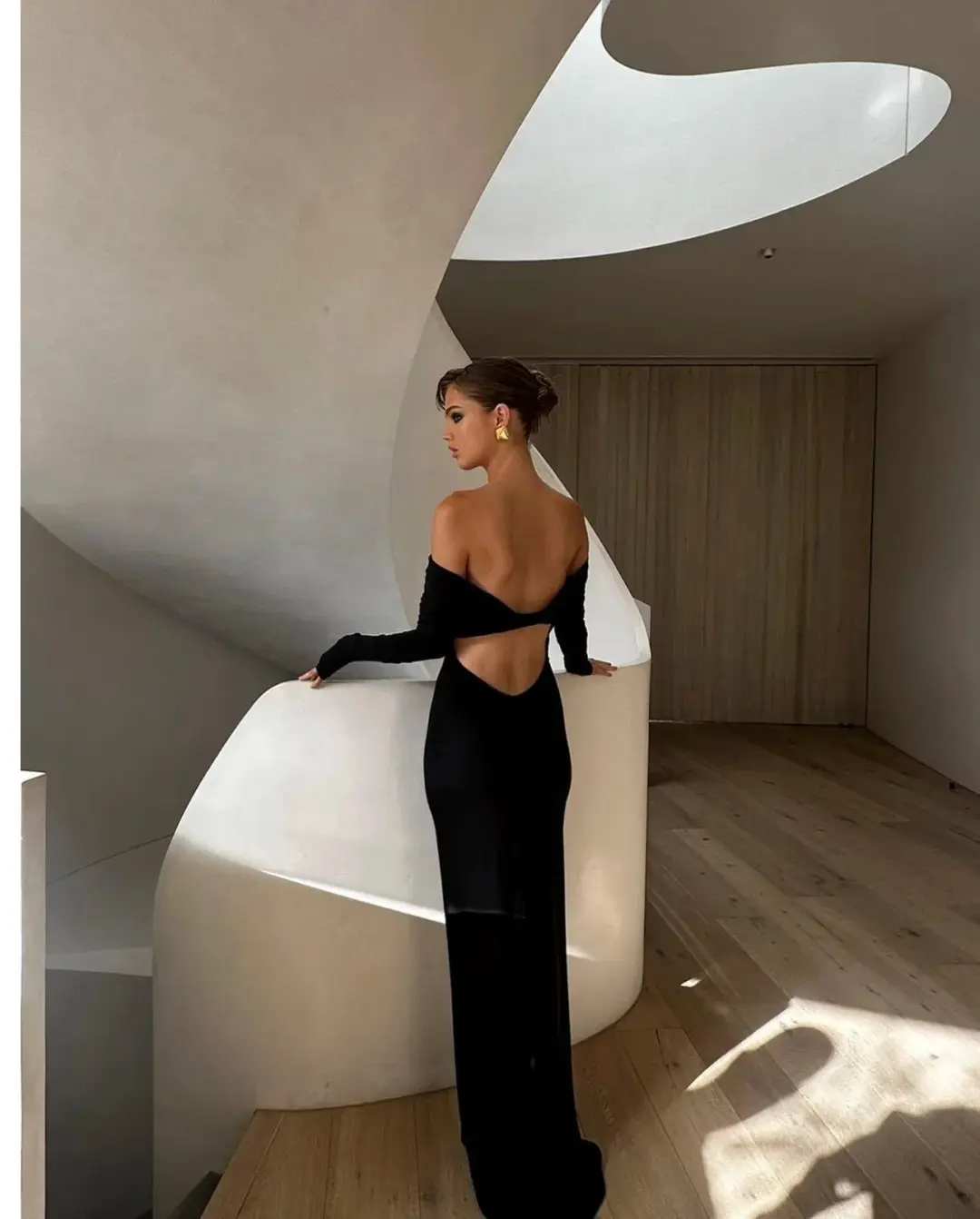 Effie Kats Gwen Gown in Black Size XS/Au 6 for rent on The Volte - main image