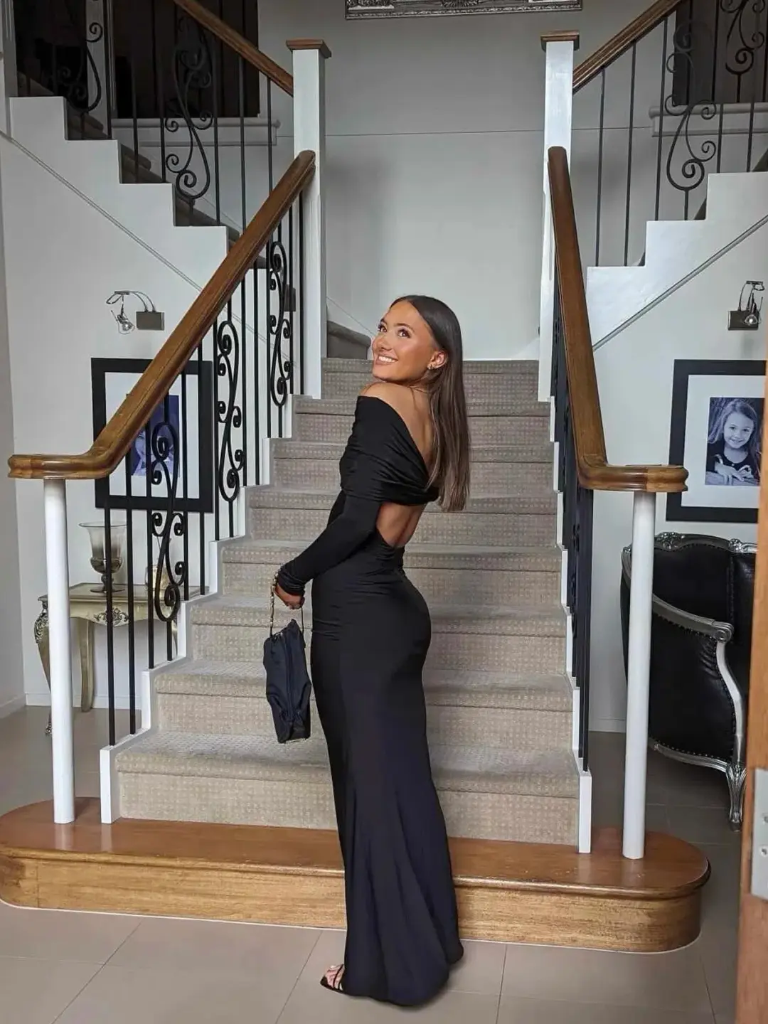 Effie Kats Gwen Gown in Black Size S/Au 8 for rent on The Volte - main image