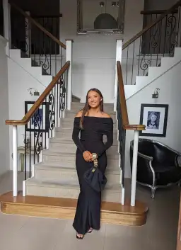 Effie Kats Gwen Gown in Black Size S/Au 8 for rent on The Volte - image 4