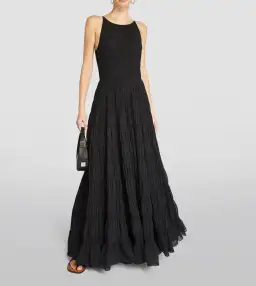 Aje Rosewood Chiffon Tiered Gown Black Size 10 for rent on The Volte - image 2