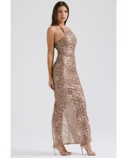 House of CB Giada Dress Rose Gold Size XS / AU 6 for rent on The Volte - image 2