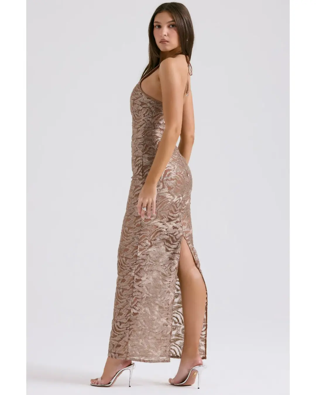 House of CB Giada Dress Rose Gold Size S / AU 8 for rent on The Volte - main image