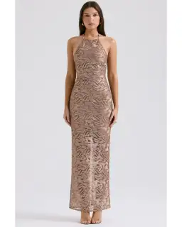 House of CB Giada Dress Rose Gold Size S / AU 8 for rent on The Volte - image 1