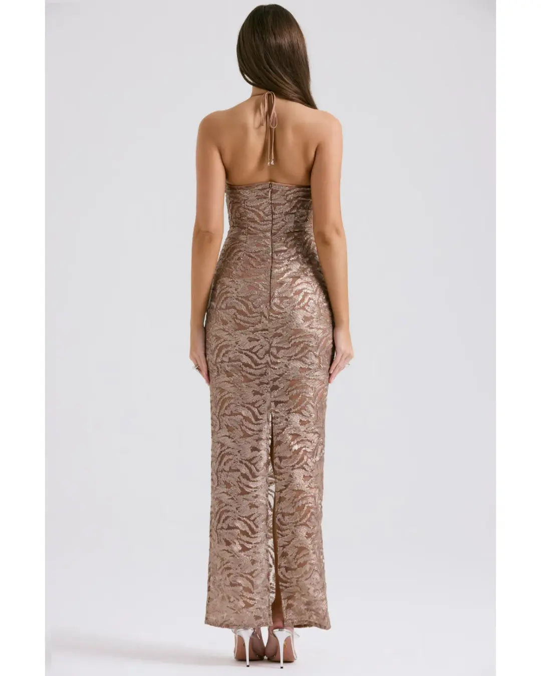 House of CB Giada Dress Rose Gold Size S / AU 8 for rent on The Volte - main image