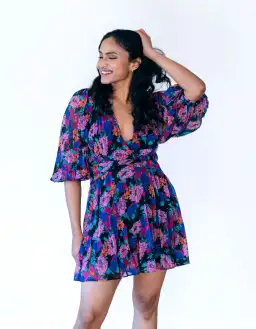 La Maison Talulah Sweet Talk Pleated Mini Dress Floral Size 8 for rent on The Volte - image 3