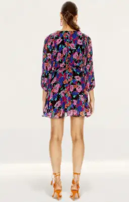 La Maison Talulah Sweet Talk Pleated Mini Dress Floral Size 8 for rent on The Volte - image 2