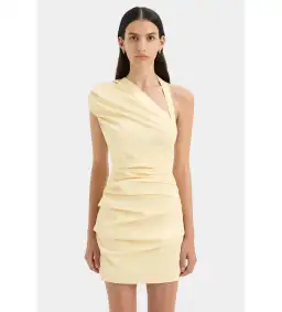 Sir the Label Azul Gathered Mini Dress in Butter Size 0 / AU 6 for rent on The Volte - image 2