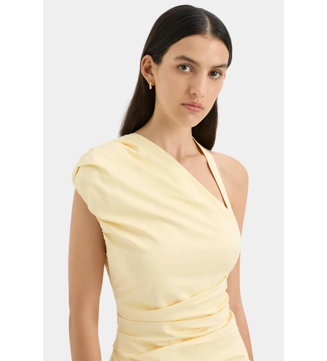 Sir the Label Azul Gathered Mini Dress in Butter Size 0 / AU 6 for rent on The Volte - main image