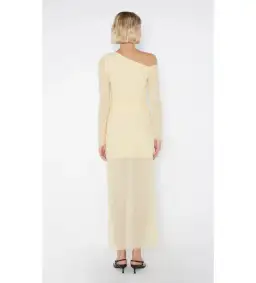 Bec & Bridge Fae Asym Long Sleeve Midi Dress in Butter Yellow Size S / AU 8 for rent on The Volte - image 6