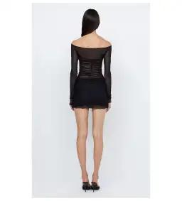 Bec & Bridge Marina Long Sleeve Mini Dress Black Size XS / AU 6 for rent on The Volte - image 4