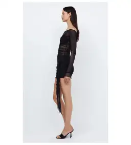 Bec & Bridge Marina Long Sleeve Mini Dress Black Size XS / AU 6 for rent on The Volte - image 3