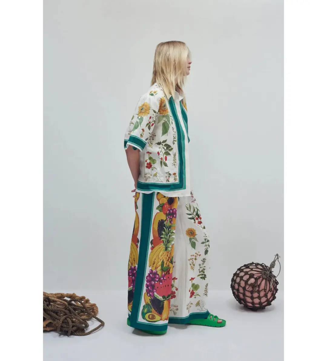 Alemais Frutta Shirt and Pant Set Multi Print Size AU 12 for rent on The Volte - main image