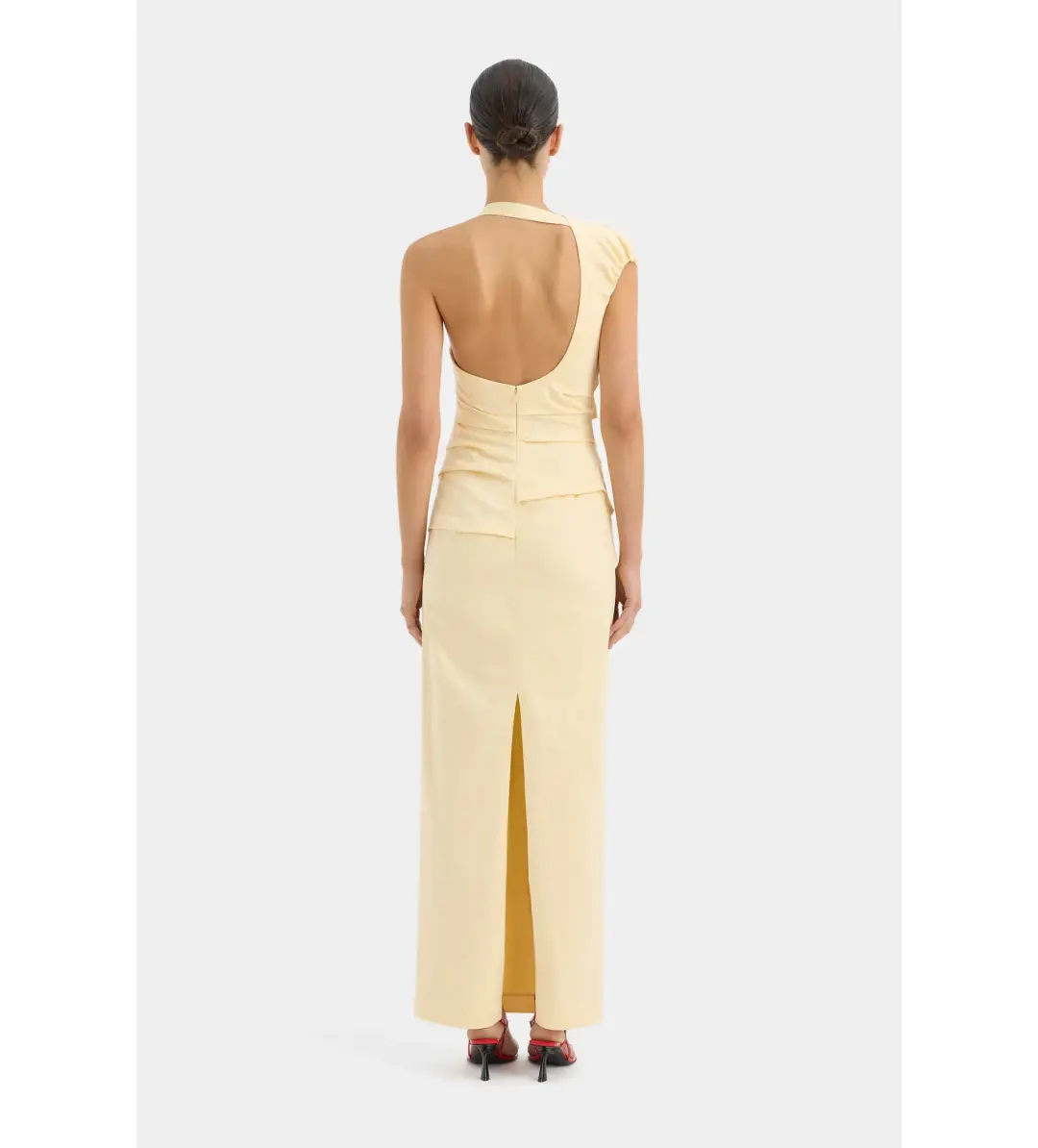 Sir The Label Giacomo Gathered Gown in Butter Size AU 10 for rent on The Volte - main image