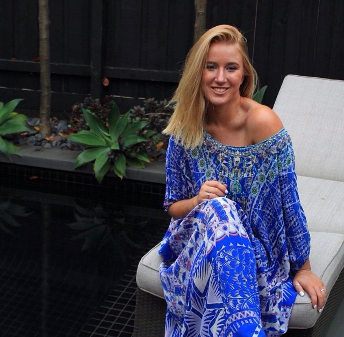 Camilla Kaftan Blue Print Size 10 - Image 1