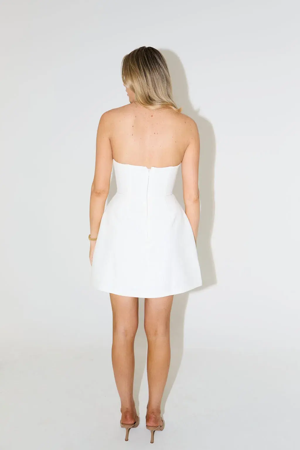 Odd Muse The Ultimate Muse Strapless Mini Dress White Size XS (AU 6) for rent on The Volte - main image